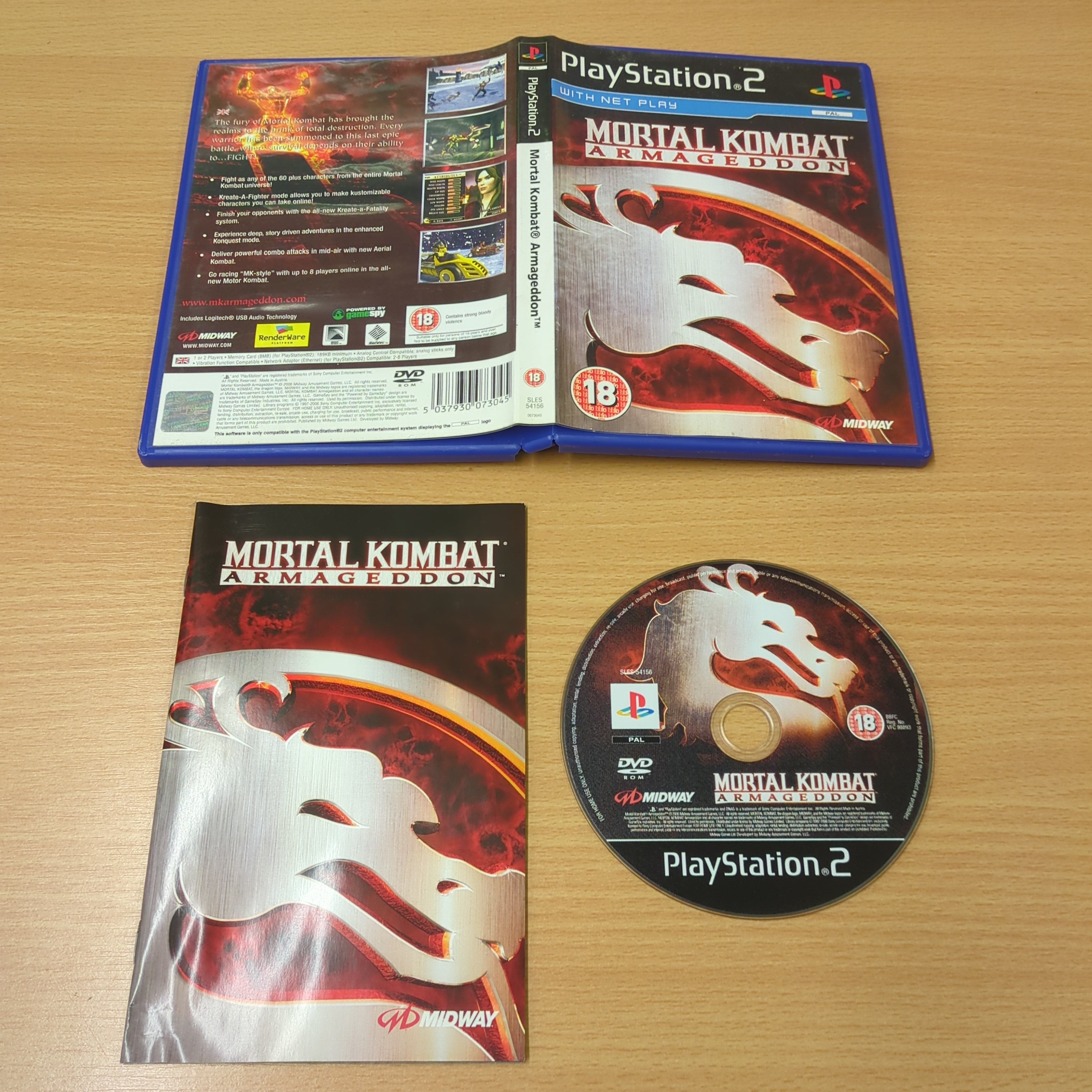 Mortal Kombat Armageddon Sony PS2 game Mortal Kombat Armageddon Sony PS2 game